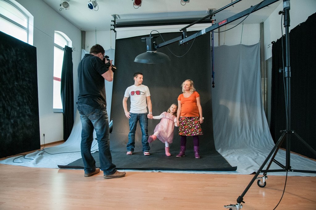 während einer Familienfotosession  